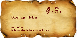 Gierig Huba névjegykártya